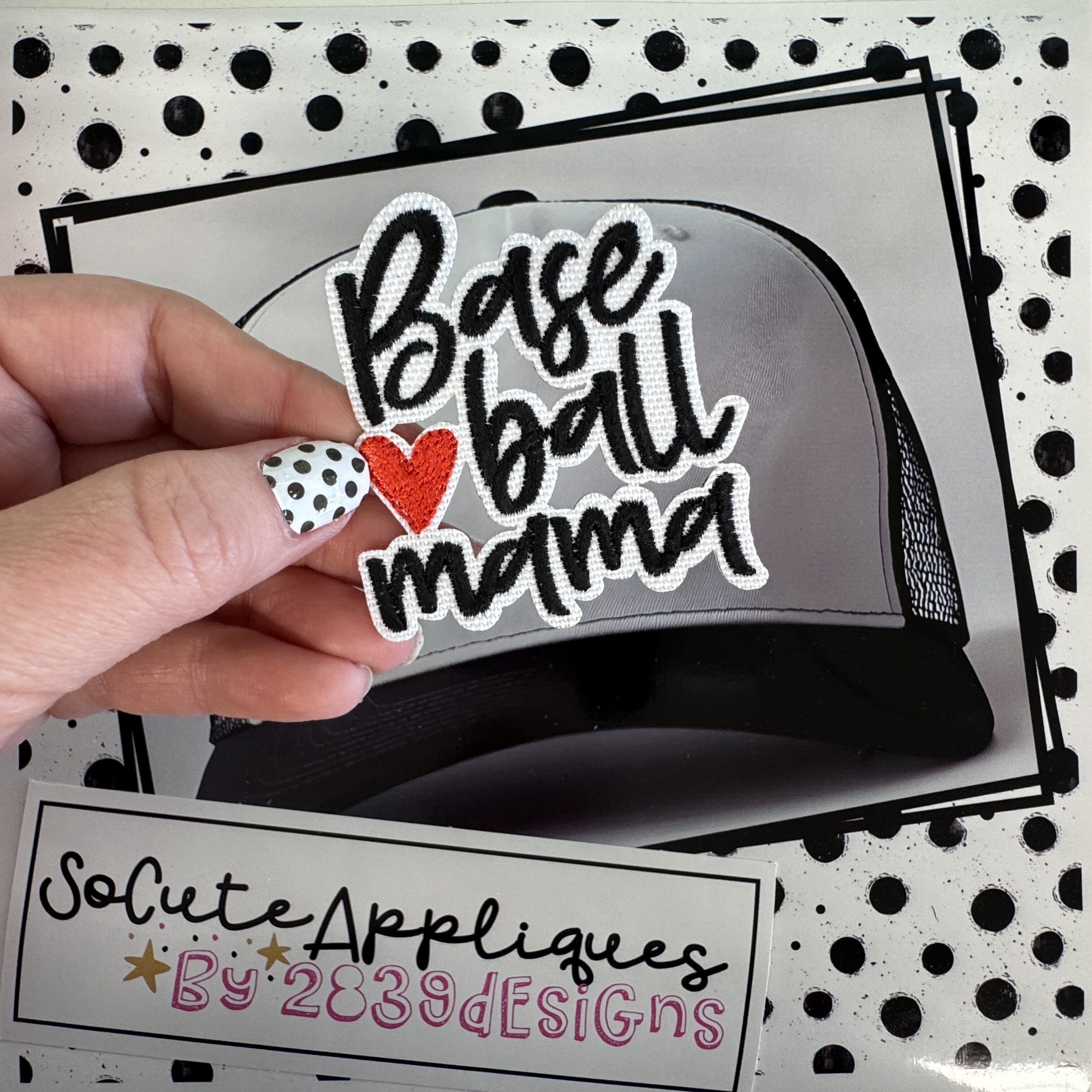 Baseball mama *HAT PATCH* You pick color - Image 4