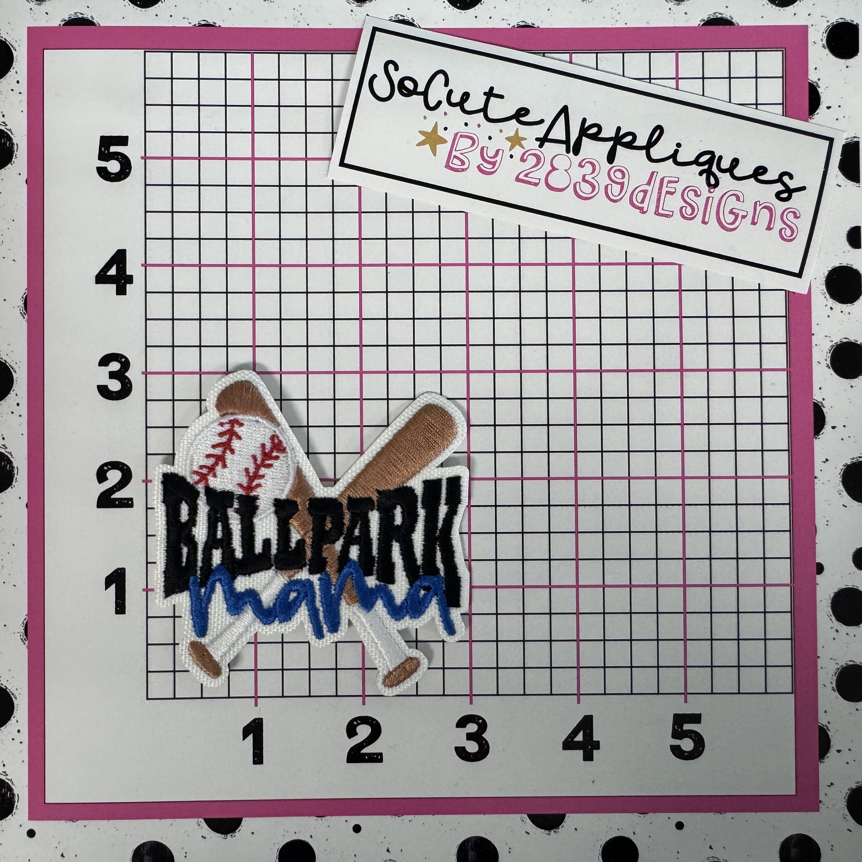 Ballpark Mama SWIRL frame *HAT PATCH* You pick colors - Image 7