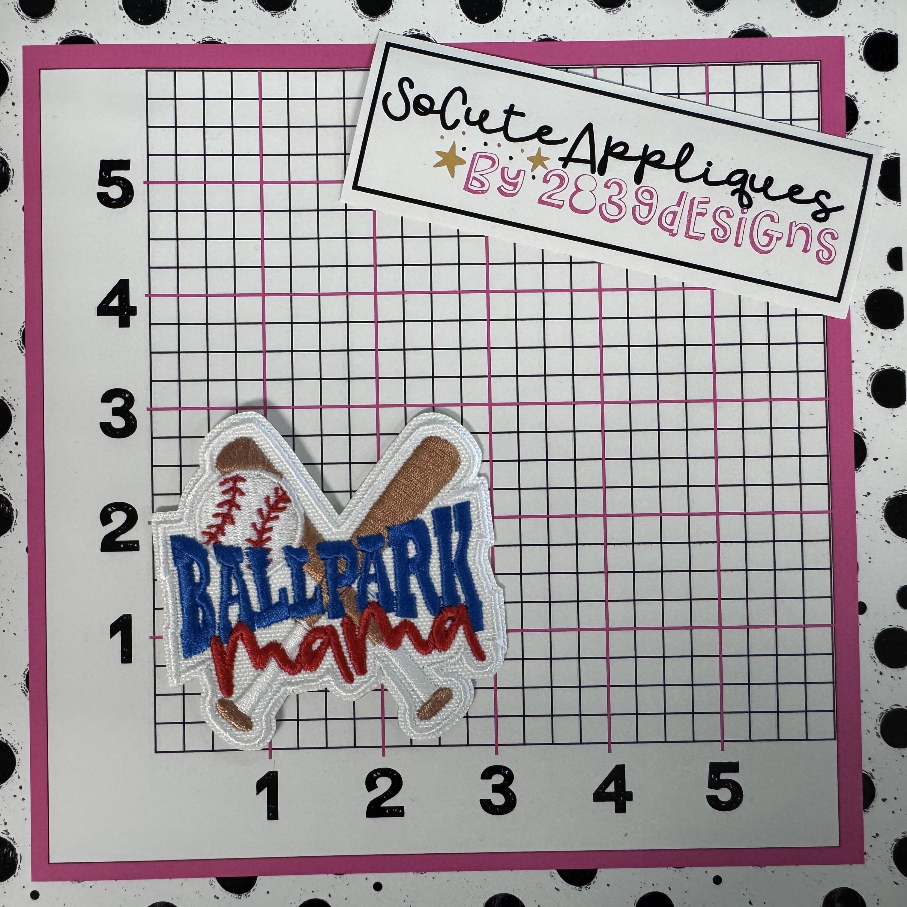 Ballpark Mama SWIRL frame *HAT PATCH* You pick colors - Image 8