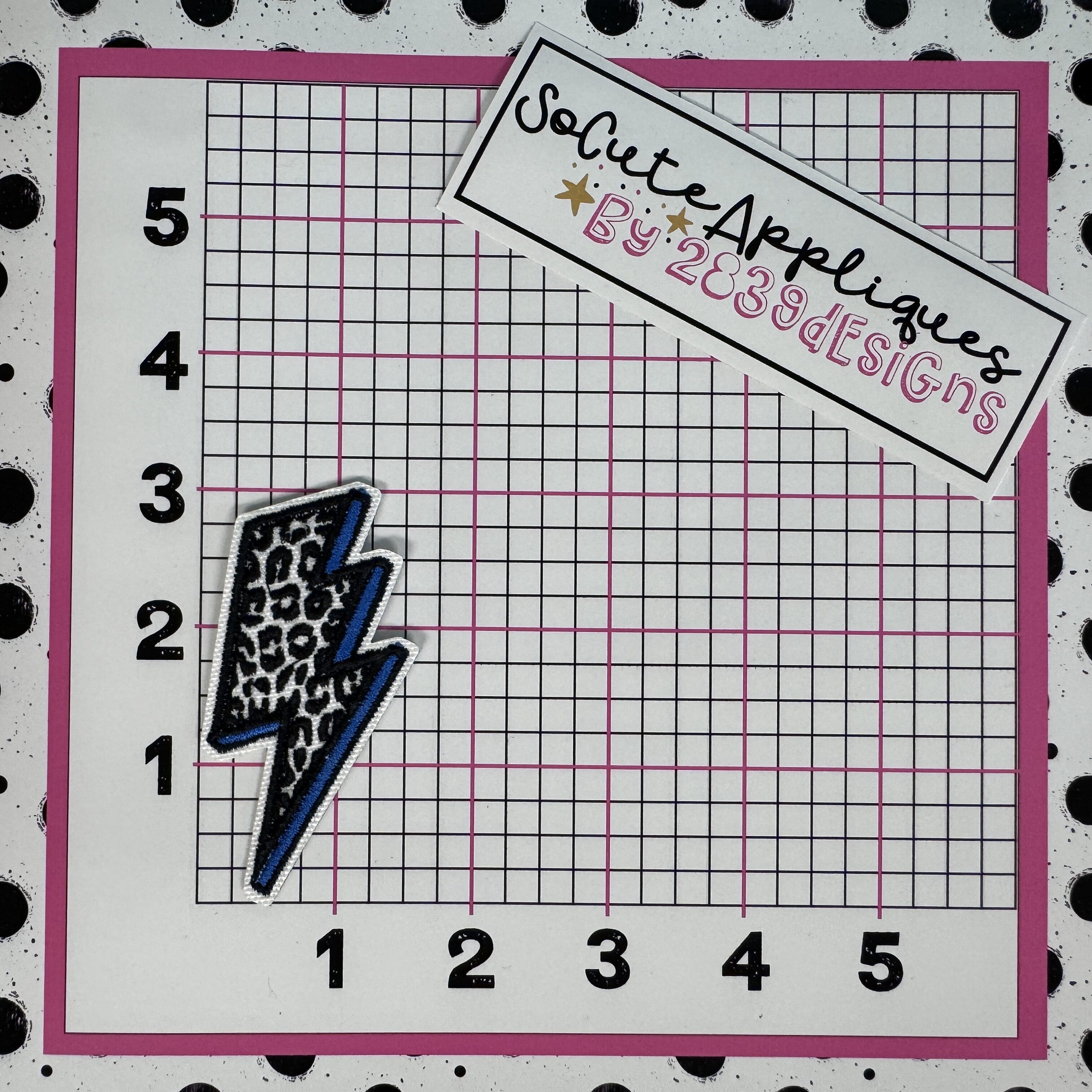 Leopard lightning bolt *HAT PATCH* You pick color - Image 5