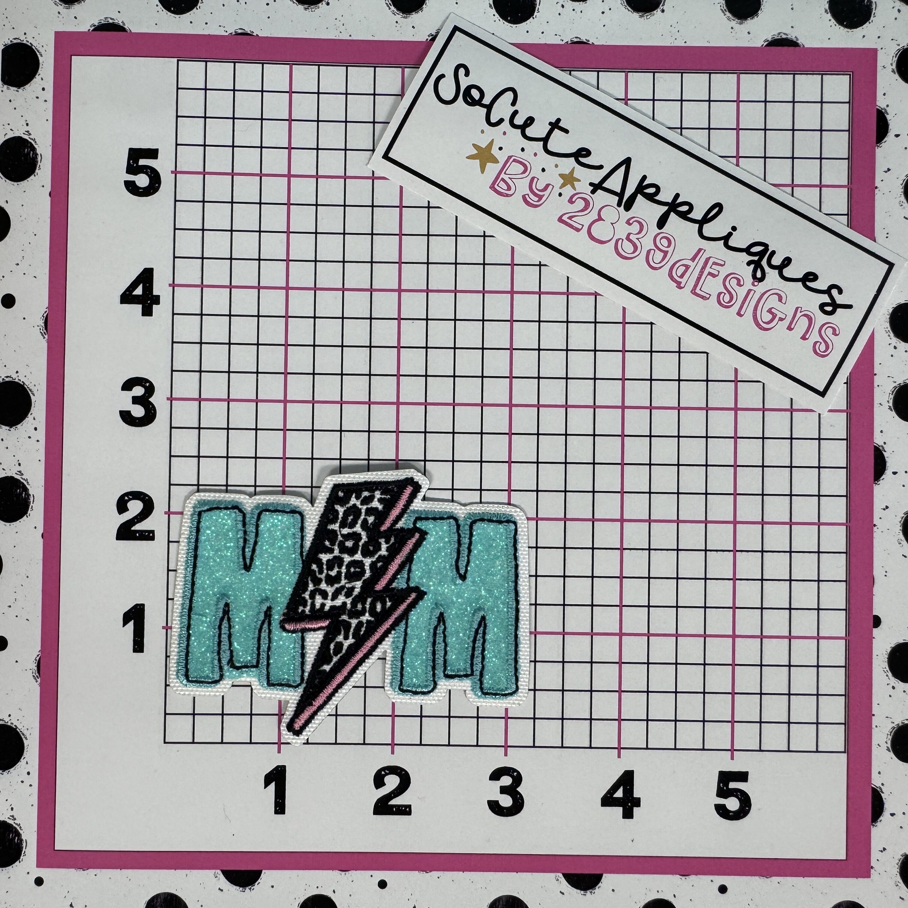 Mom leopard lightning bolt O *HAT PATCH* You pick colors - Image 4