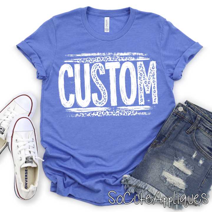 CUSTOM MASCOT leopard print *DTF* Transfer