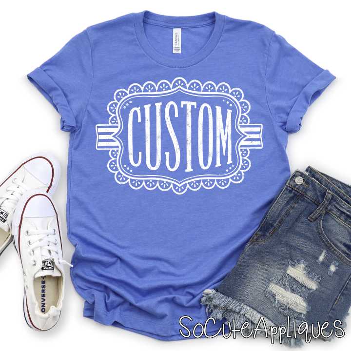 CUSTOM MASCOT lace frame *DTF* Transfer