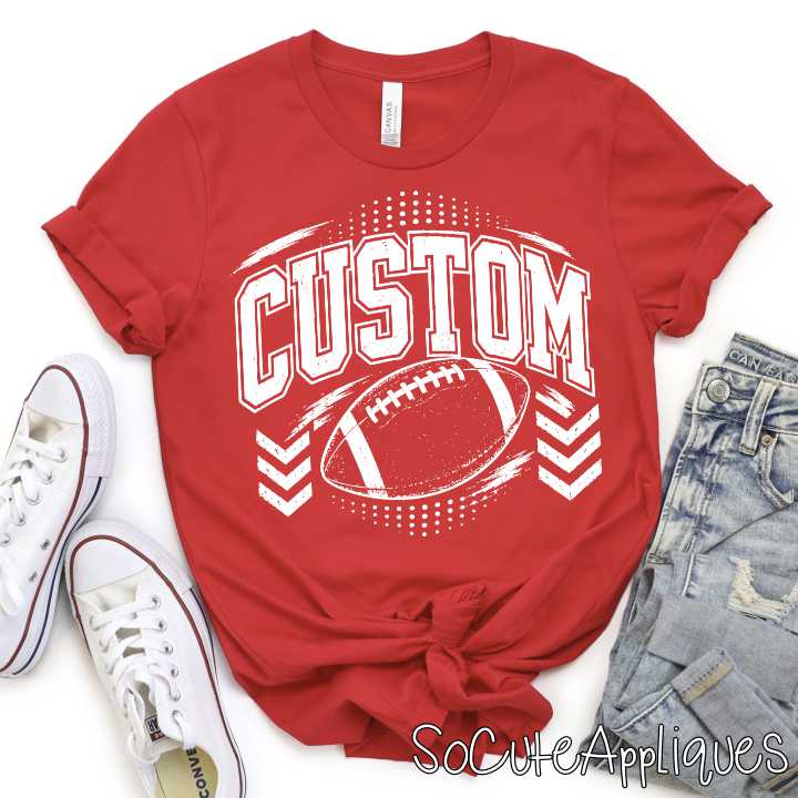 CUSTOM Mascot football chevron *DTF* Transfer