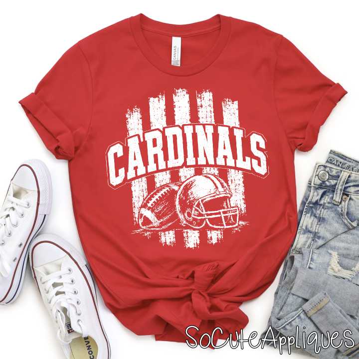 CUSTOM Mascot football on vertical stripes *DTF* Transfer - Image 5