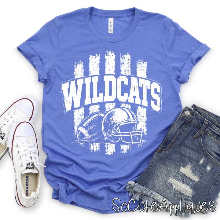 CUSTOM Mascot football on vertical stripes *DTF* Transfer - Image 2