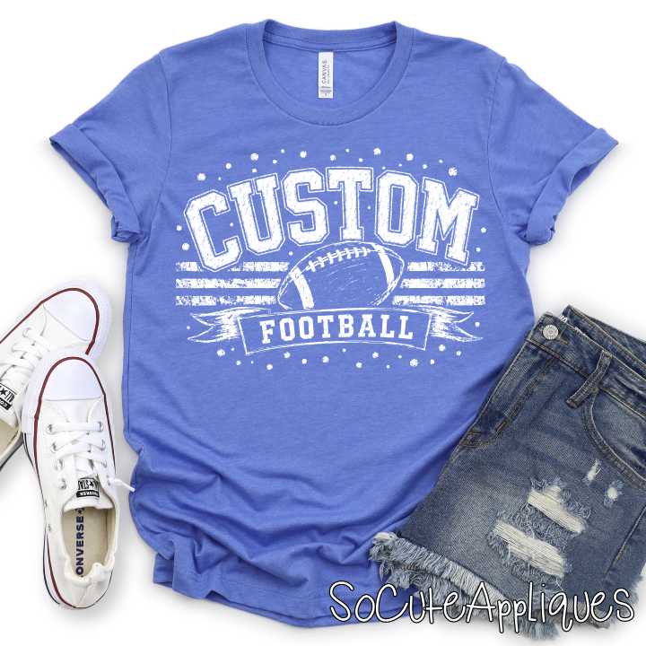 CUSTOM Mascot preppy banner football *DTF* Transfer