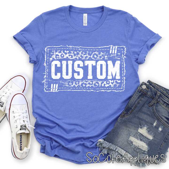 CUSTOM MASCOT leopard frayed edges *DTF* Transfer