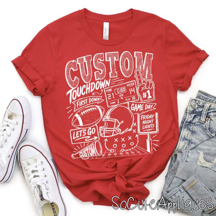 CUSTOM MASCOT football collage *DTF* Transfer