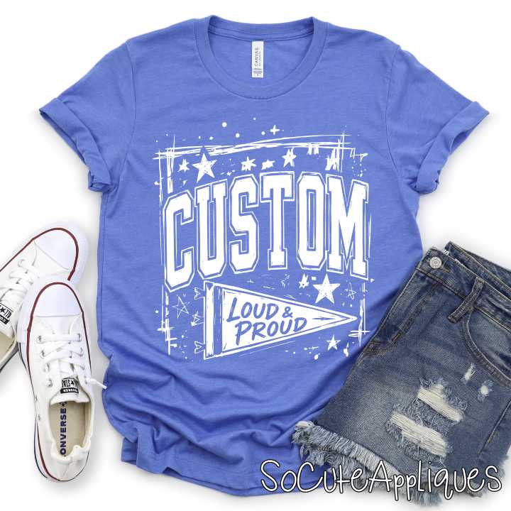 CUSTOM MASCOT loud & proud stars *DTF* Transfer