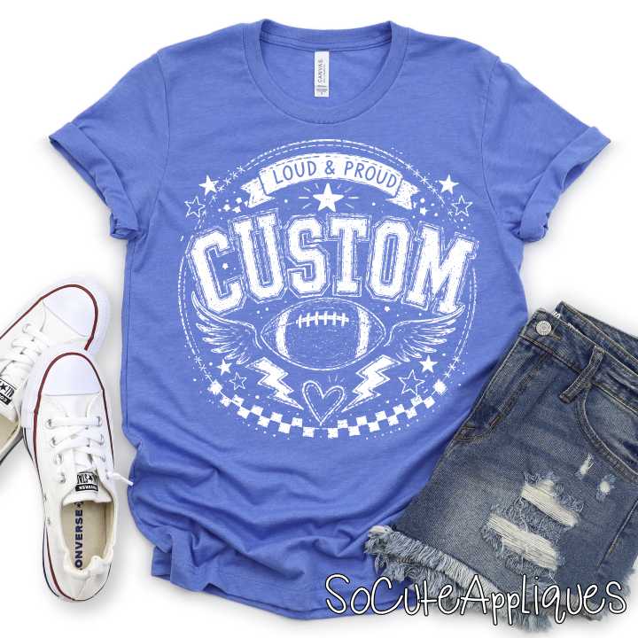CUSTOM MASCOT circle wings *DTF* Transfer