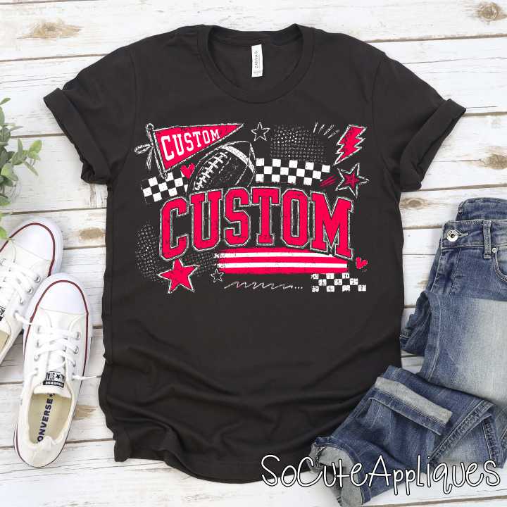 CUSTOM MASCOT football mixed *DTF* Transfer