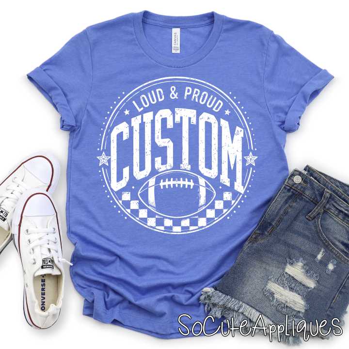 CUSTOM MASCOT football check circle *DTF* Transfer