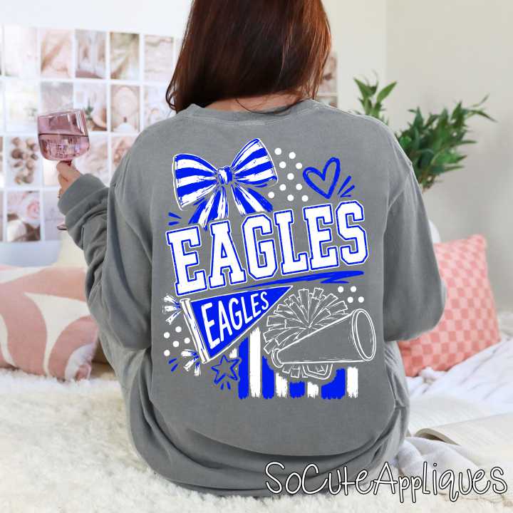 CUSTOM MASCOT cheer bow stripes *DTF* Transfer - Image 5