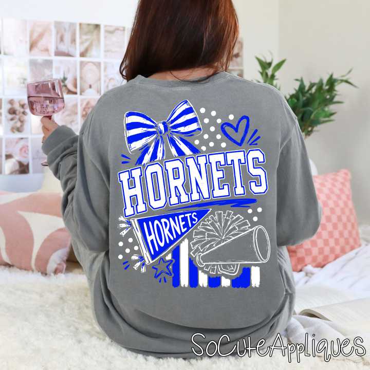 CUSTOM MASCOT cheer bow stripes *DTF* Transfer - Image 3