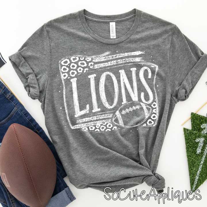 CUSTOM MASCOT in leopard frame football *DTF* Transfer - Image 4