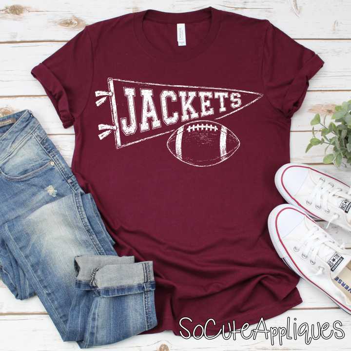 CUSTOM MASCOT Retro pennant flag football *DTF* Transfer - Image 4