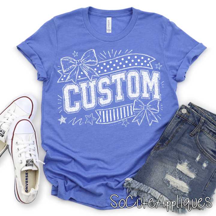 CUSTOM MASCOT preppy banner *DTF* Transfer