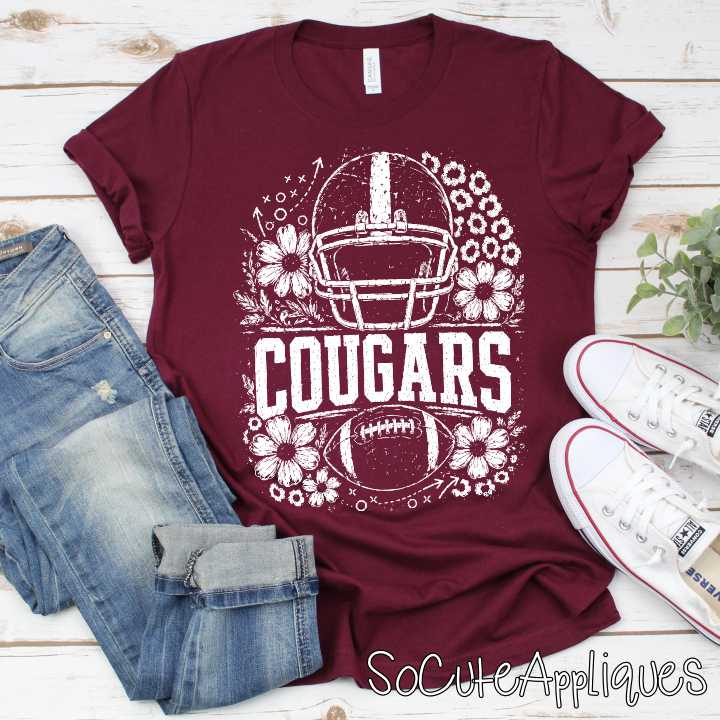 CUSTOM MASCOT football flowers *DTF* Transfer - Image 6