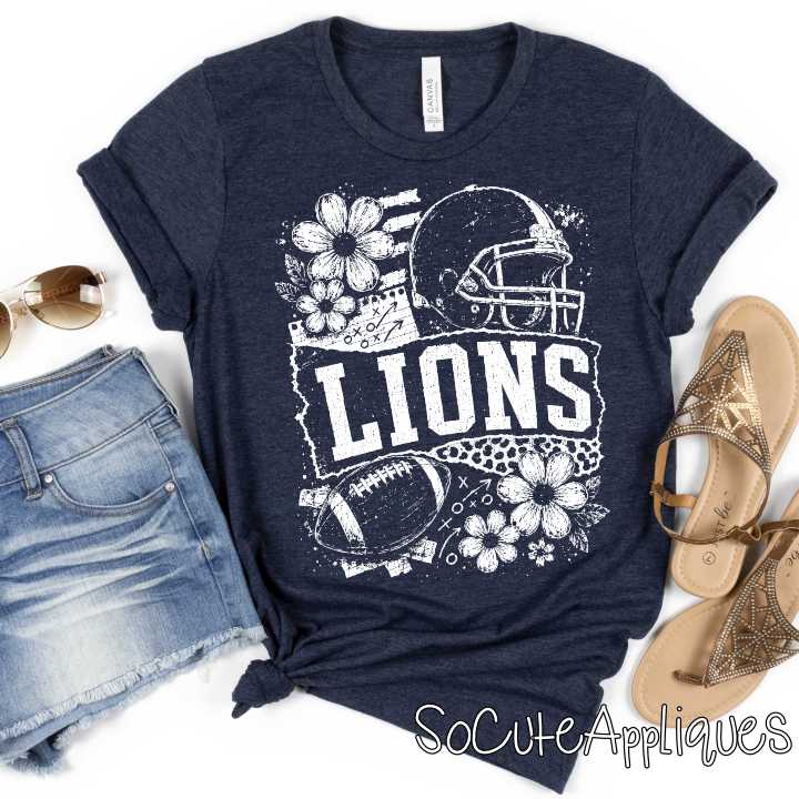 CUSTOM MASCOT Leopard football flowers *DTF* Transfer - Image 4