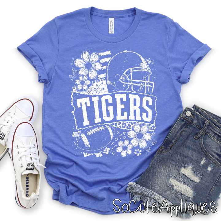 CUSTOM MASCOT Leopard football flowers *DTF* Transfer - Image 3