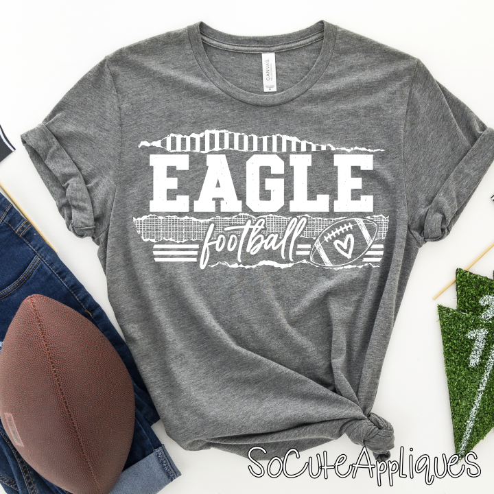 CUSTOM MASCOT football ripped stripes *DTF* Transfer - Image 3