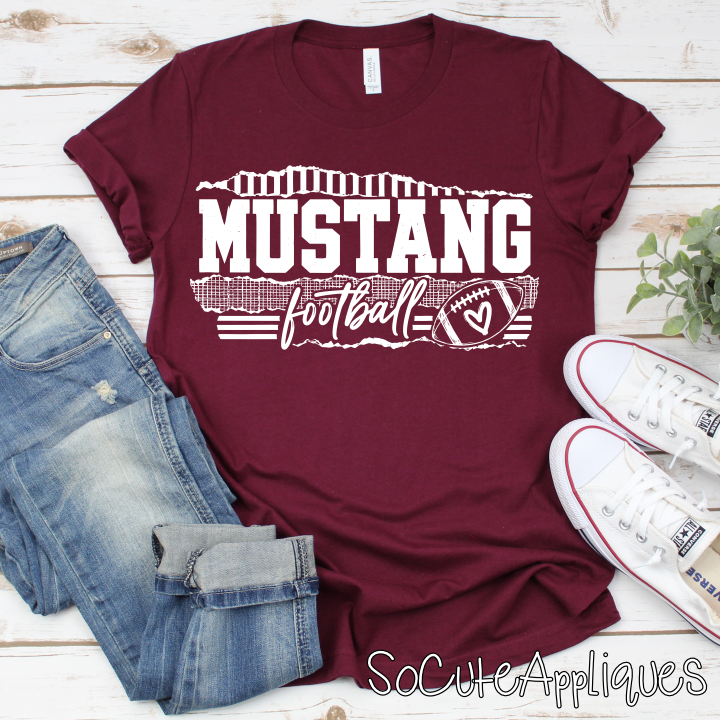 CUSTOM MASCOT football ripped stripes *DTF* Transfer - Image 5